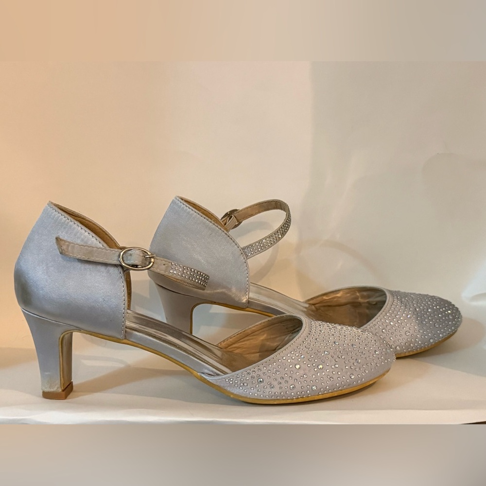 Kids Badgley Mischika Silver Sparkly Heels